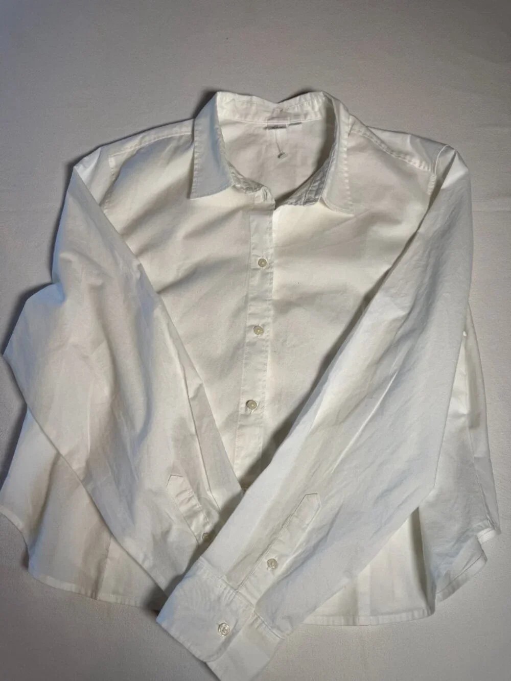 Classic White Men's Button-Up Shirt